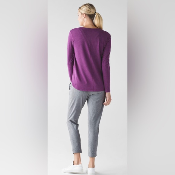 Lululemon Love Scoop Long SleeveHeathered Chilled Grape - Picture 2 of 9